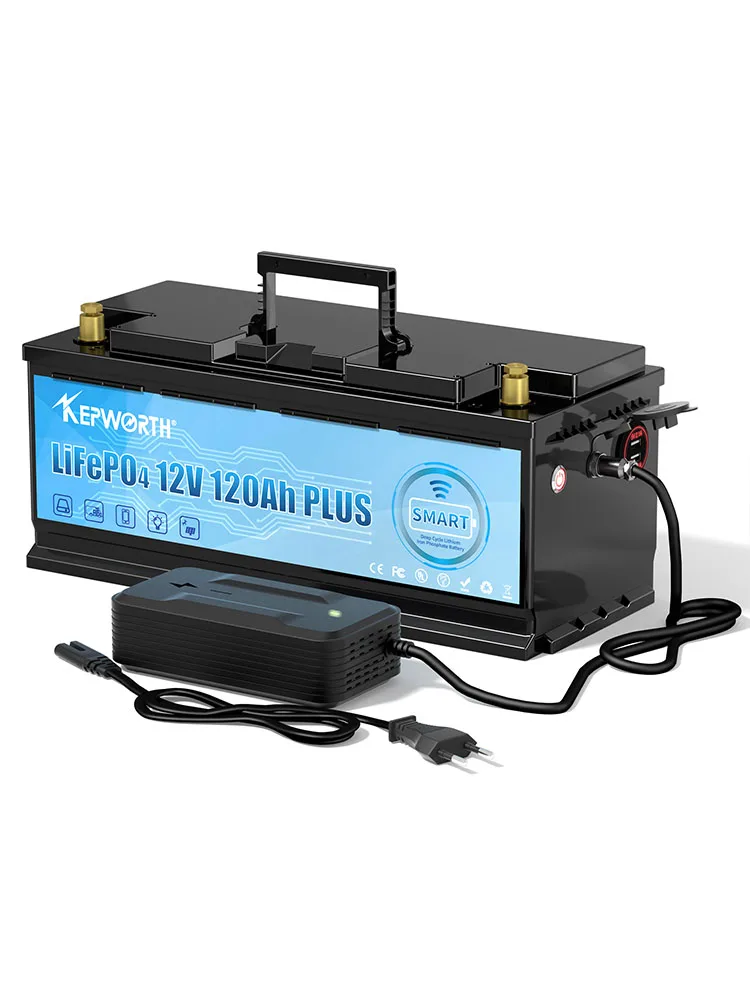 12 V LiFePO4-Akku 100 120 135 200 Ah für Golfwagen, Wohnmobil, Wohnmobile, Geländewagen, integriertes Bluetooth, 6000 Zyklen, Lithium-Leistung