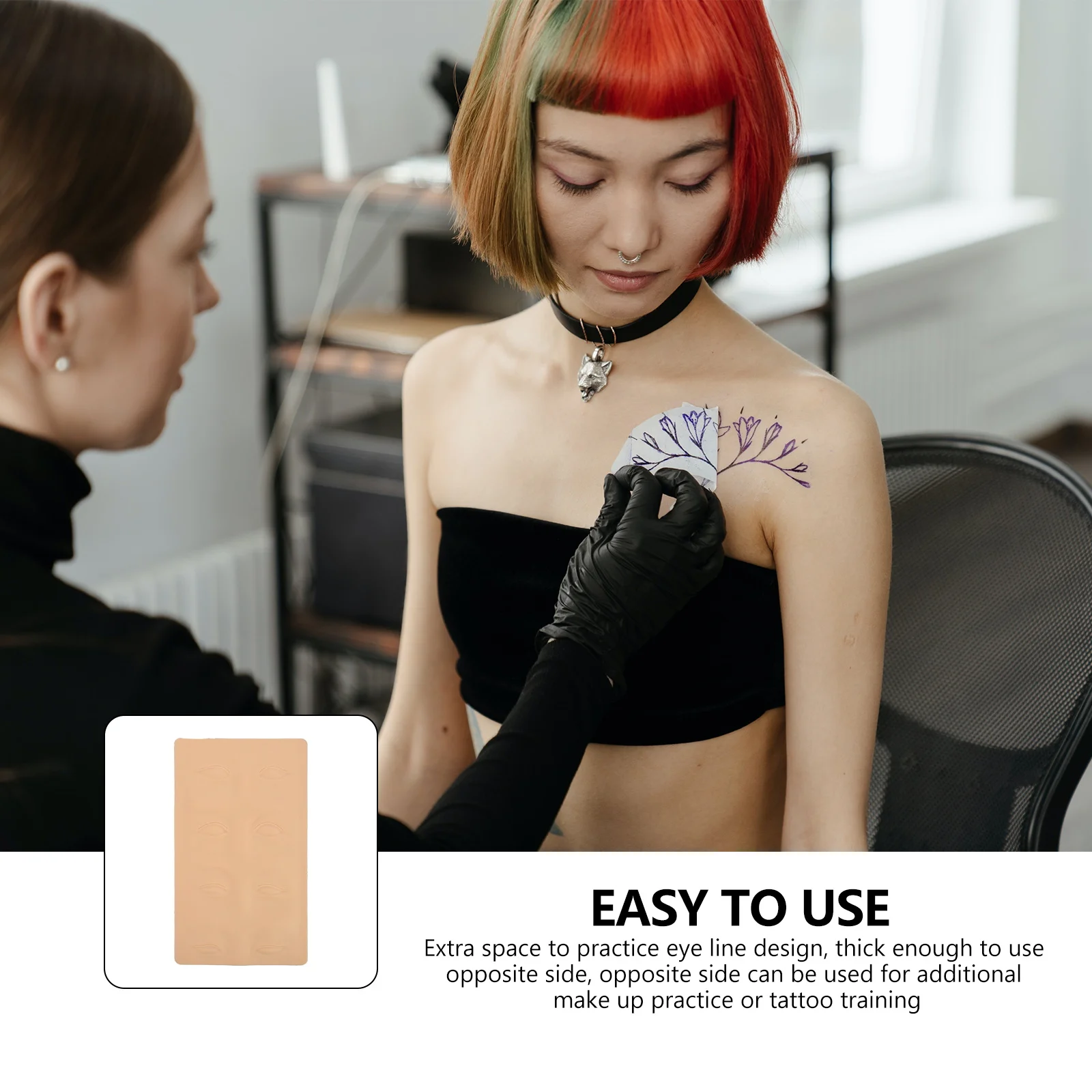 Accessori per la pratica delle lenze per microblading in silicone per la pratica della linea degli occhi da 3 pezzi