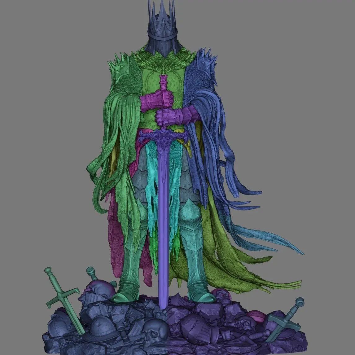 10/12/15/18/21/24cm Lords of The Fallen Knight High-precision Resin GK Unpainted Model Printing Kit 3D Printed Figurine