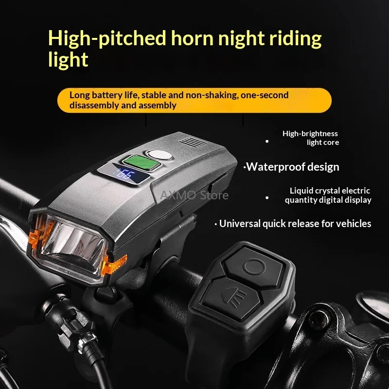

Bicycle Night Riding Headlight High Brightness Portable Flashlight Horn 2 in 1 Road Mountain Bike Bicycle Accessory