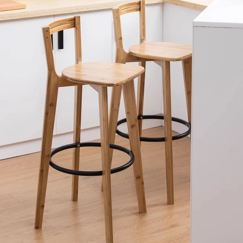 High Modern Bar Stools Wood Luxury Designer Home High Stool Bedroom Kitchen Sillas Para Comedor Modern Furniture