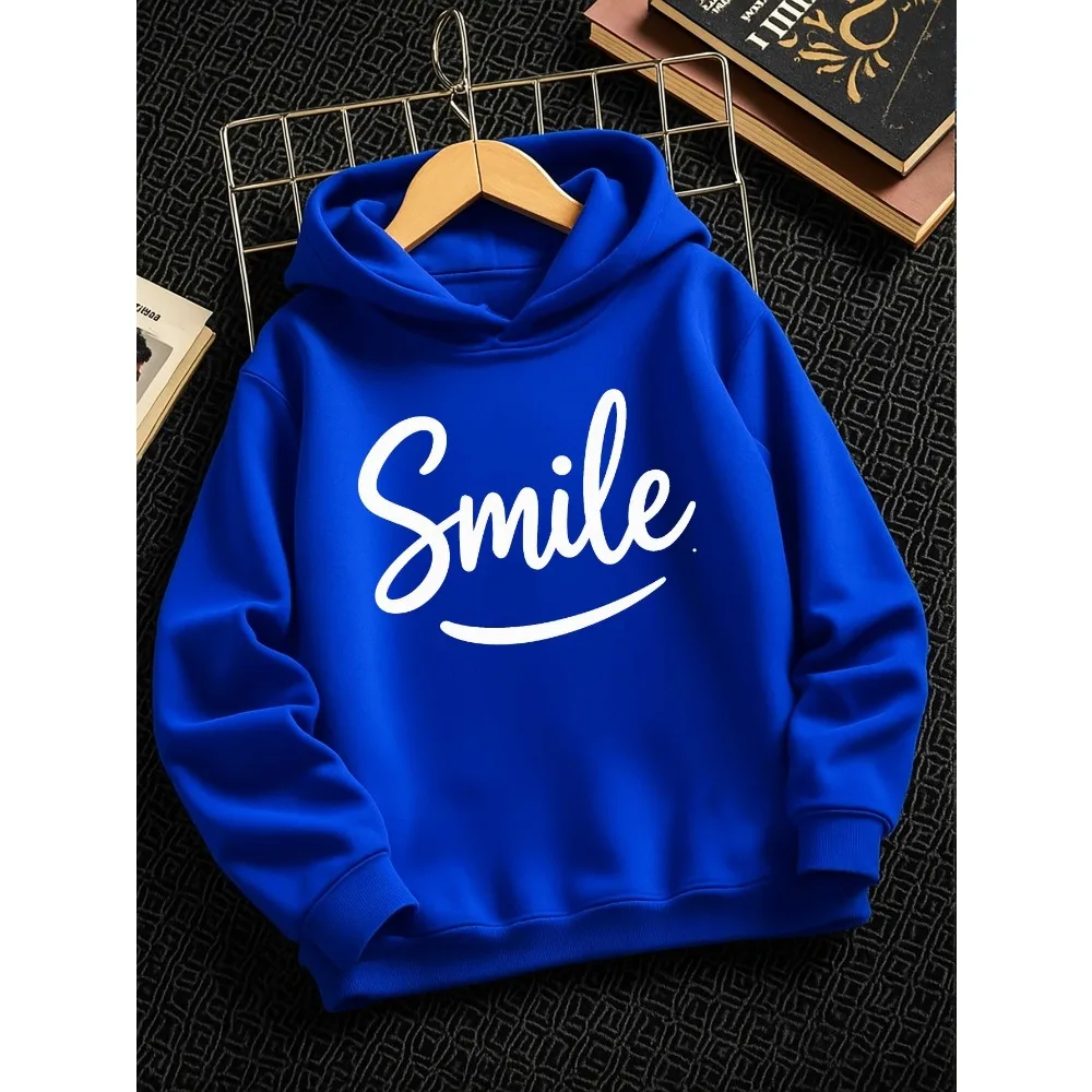 Boys' White Minimalist Hooded with Inspirational Quote Print - Winter Warm Hoodie Casual Sports Outdoor Wear