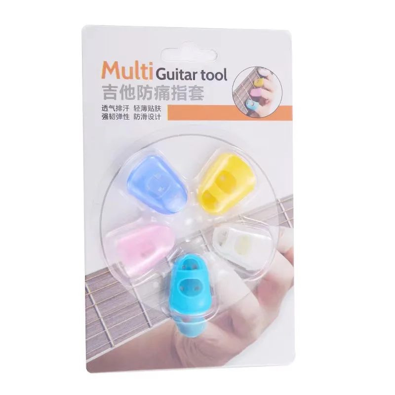 

Guitar Silicone Finger Protectors - Beginner Practice Playing and String Pressing Finger Guards, Guitar Accessories