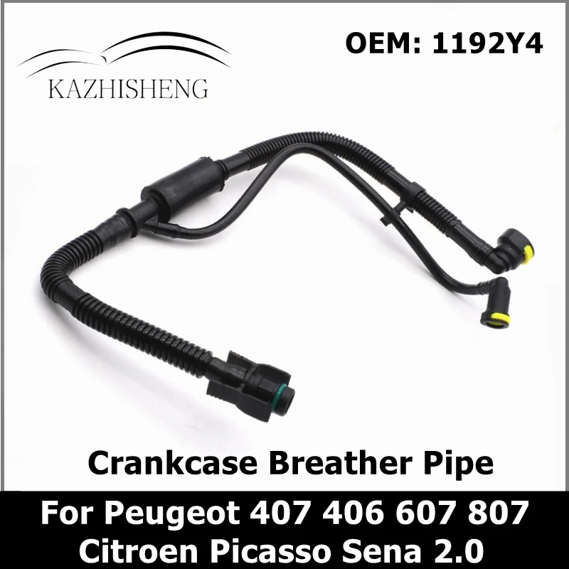 

1192Y4 Engine Crankcase Breather Pipe for Peugeot 407 406 607 807 Citroen Picasso Sena 2.0 1192T6