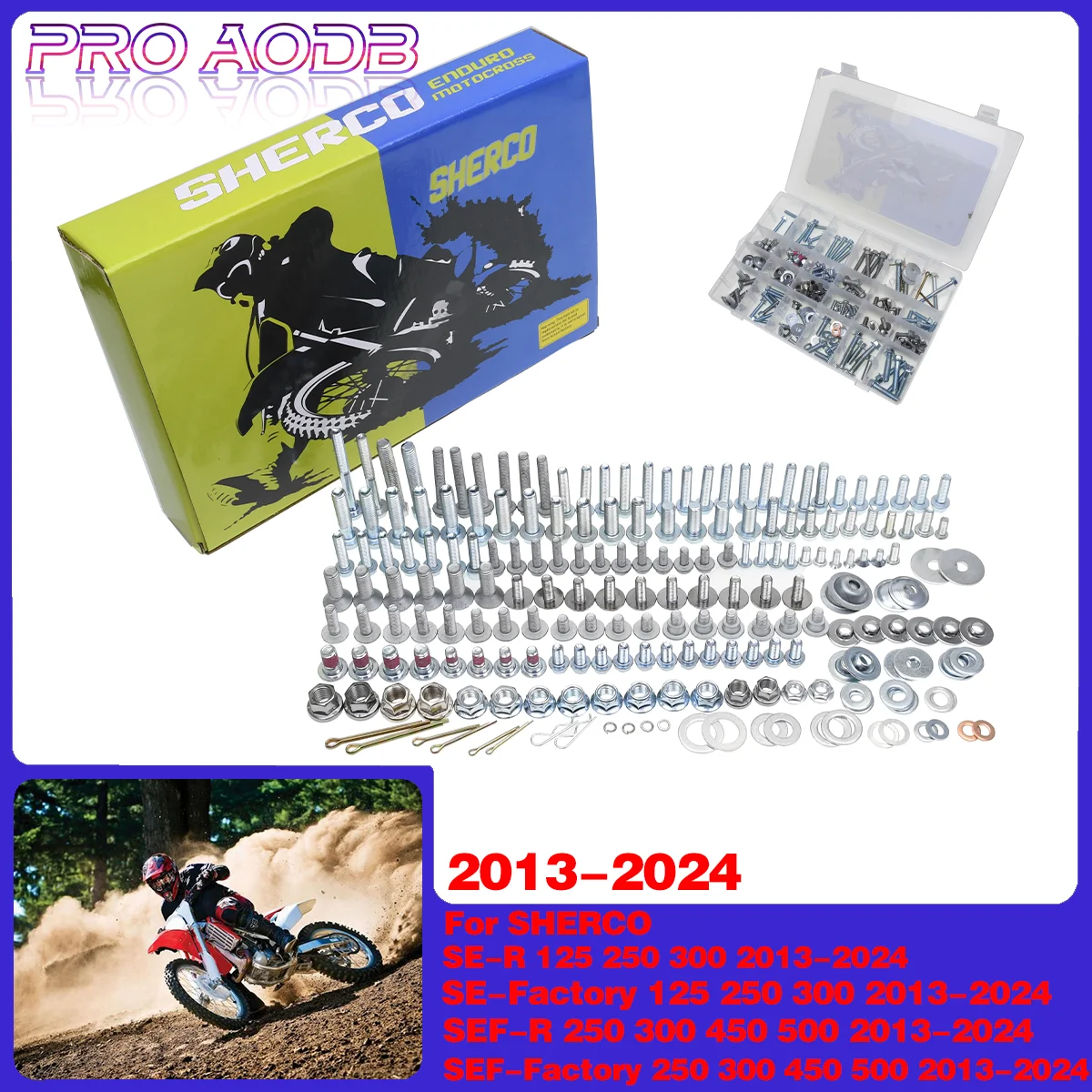 Motocross Hardware Bolt Full Plastics Fastener Kit For SHERCO SE-R SEF-R SE-Factory SEF-Factory 125 250 300 450 500 CC 2013-2025