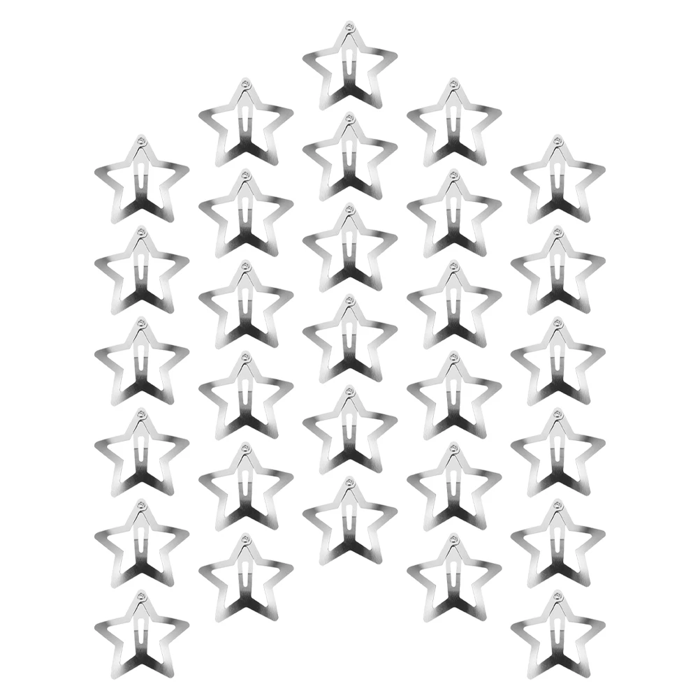 

30pcs Star Clips Metal Cute Barrettes For Women Girls Fashion Pins Decorative Accessories Snap Hair Clips Short Hair Kawaii