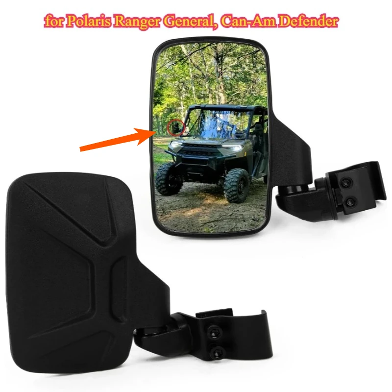 

Аксессуары для мотоциклов: боковые зеркала заднего вида для UTV, кронштейн для зеркал заднего вида, совместимый с Polaris Ranger General, Can-Am Defender.