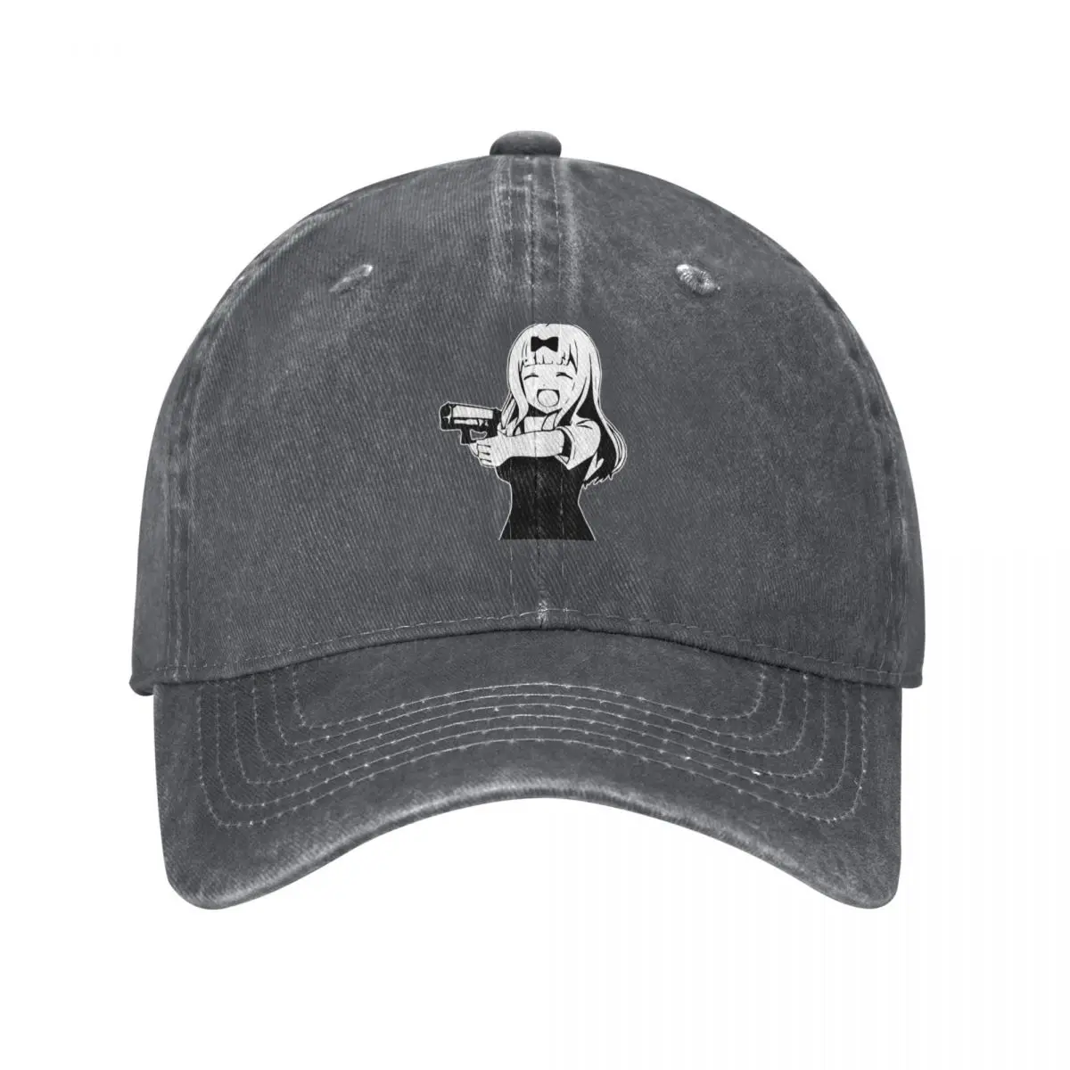 Chika fujiwara holds a gun anime girl with a gun Baseball Cap Hat Luxury Brand New In The Hat Women's Golf Wear Men's