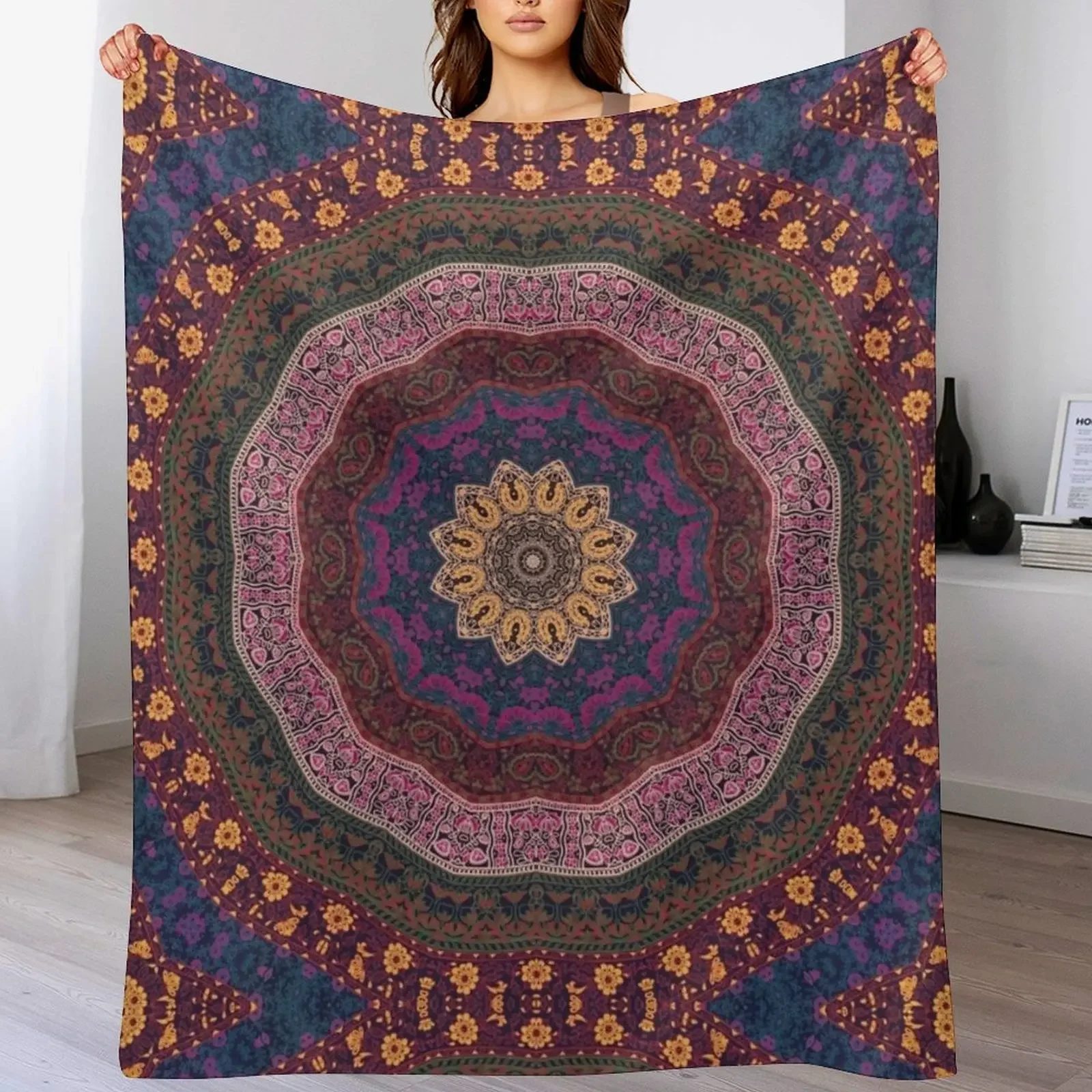 

11:11 Mandala Throw Blanket warm winter valentine gift ideas Plush Soft Blankets