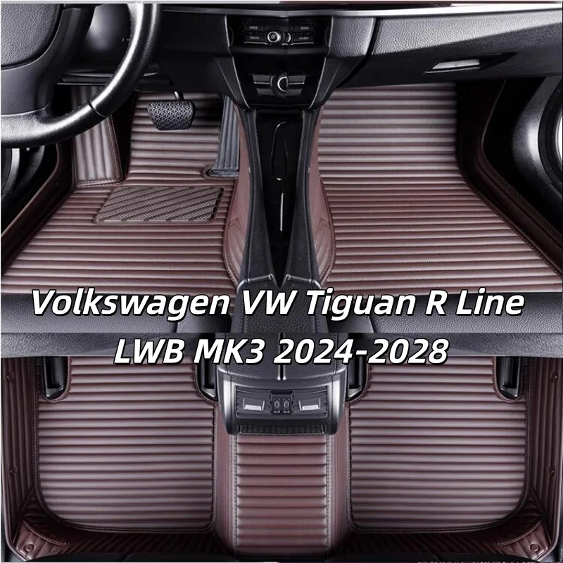 Car Accessories interior Auto carpet pads for Volkswagen VW Tiguan R Line LWB MK3 2024-2028  car floor mats vehicle foot rugs