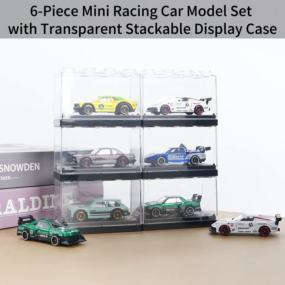 1:64 mini sportwagenmodel van gegoten metaal, GT Diecast autoset met displaydoos, ideale cadeaus voor jongens en autoliefhebbers