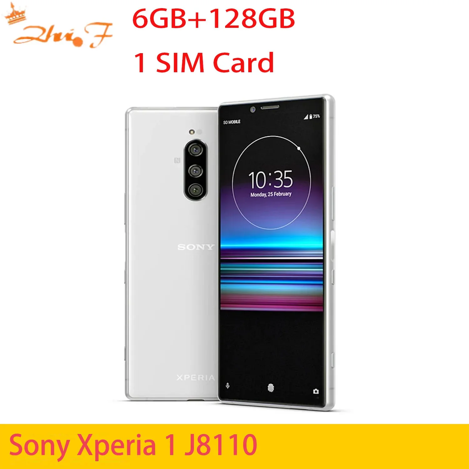 Sony Xperia 1 J8110 XZ4 6GB RAM 128GB ROM  Snapdragon 855 NFC LTE Octa Core 3 Rear Camera Mobile Phone