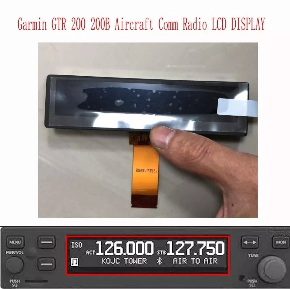 

LCD Display Assembly Part For Garmin GTR200 200B Aircraft Comm Radio Screen Replacement