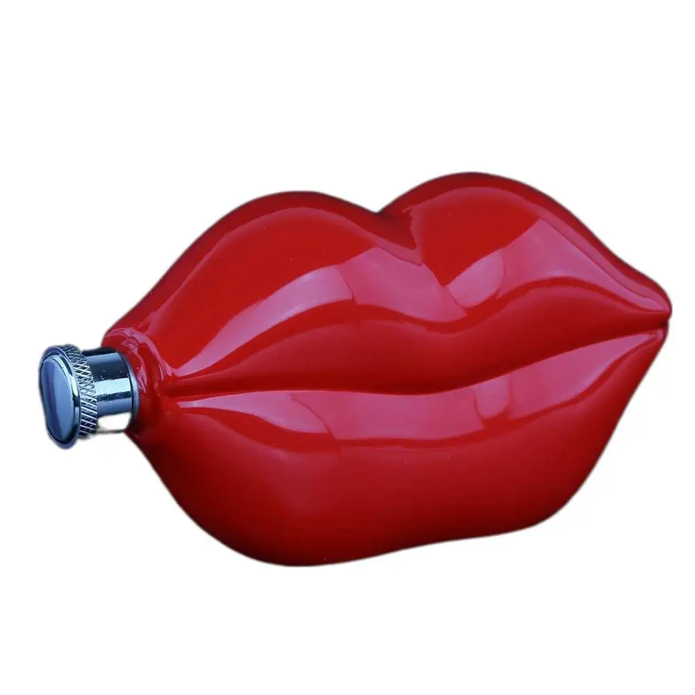 Love Heart Shape Hip Flask 4-5oz Red Heart Design Banana Hip Flask Lips Shape Creative Small Flagon