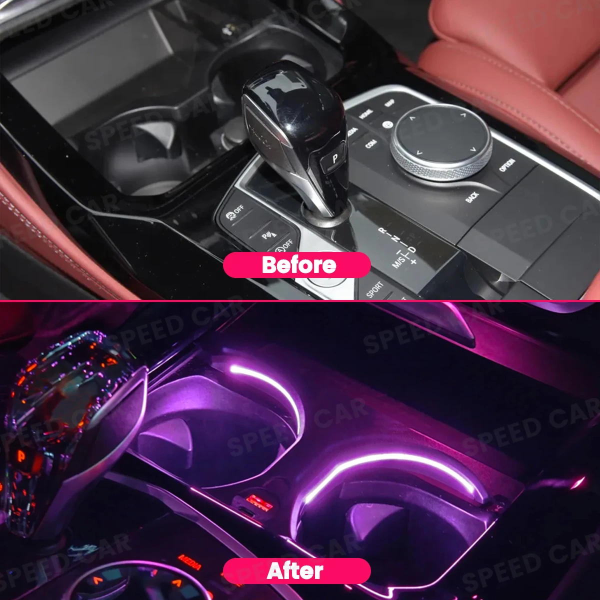 11 Color Ambient Light Suitable for BMW X3 X4 X3M X 4M G01 G02 LED Cup Holder Light Interior Decoration Light Upgrade