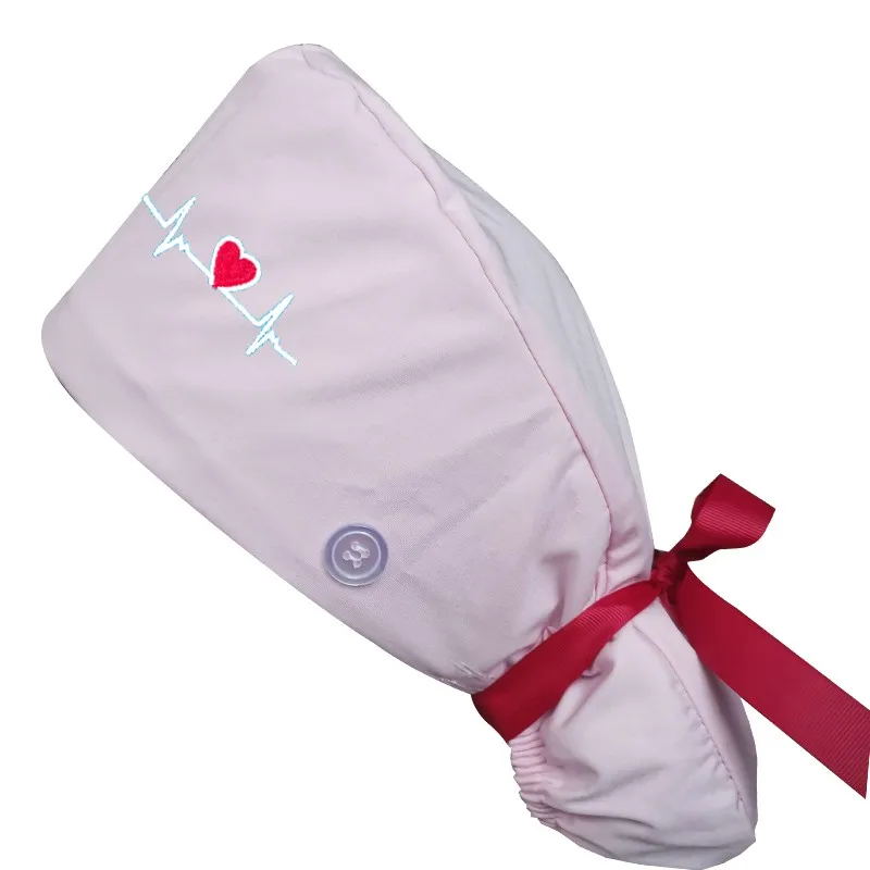 Casquettes de gommage réglables, casquette de travail, support queue de cheval, chapeaux d'allaitement Bouffant avec boutons, Turban pour cheveux longs, pour femmes et hommes