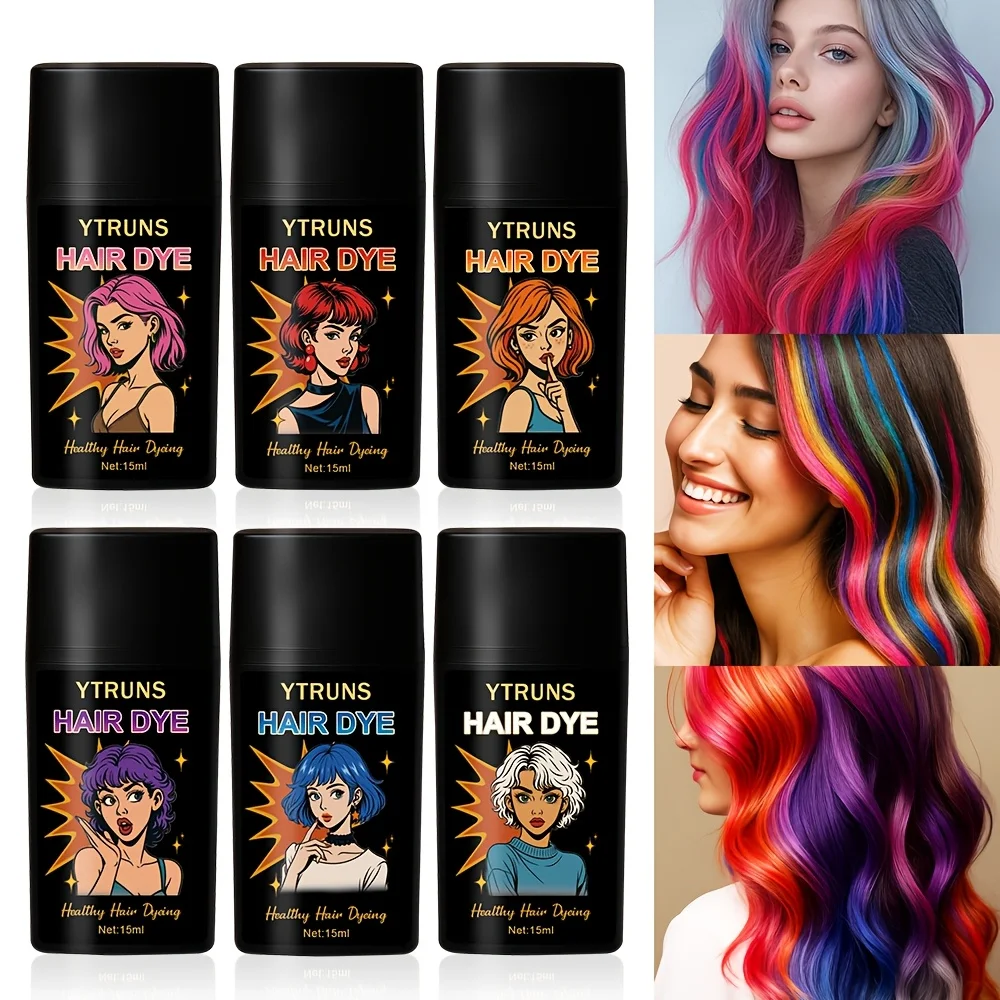 Temporary Hair Color Brush, Instant Hair Dye for Streaks, Easy Apply & Wash Off, Highlights for Party, Festivals & Cosplay