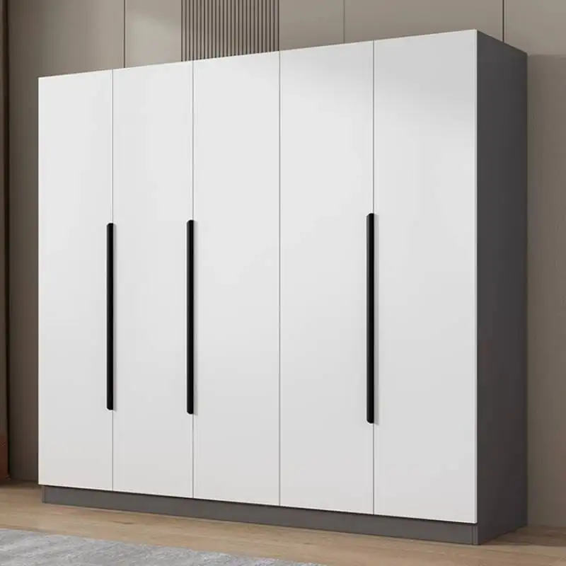 

Style Railings Wardrobes Closet Wooden Rack Long Saving Tall Wardrobes Storage Cute Space Guarda Roupas Furniture For Home