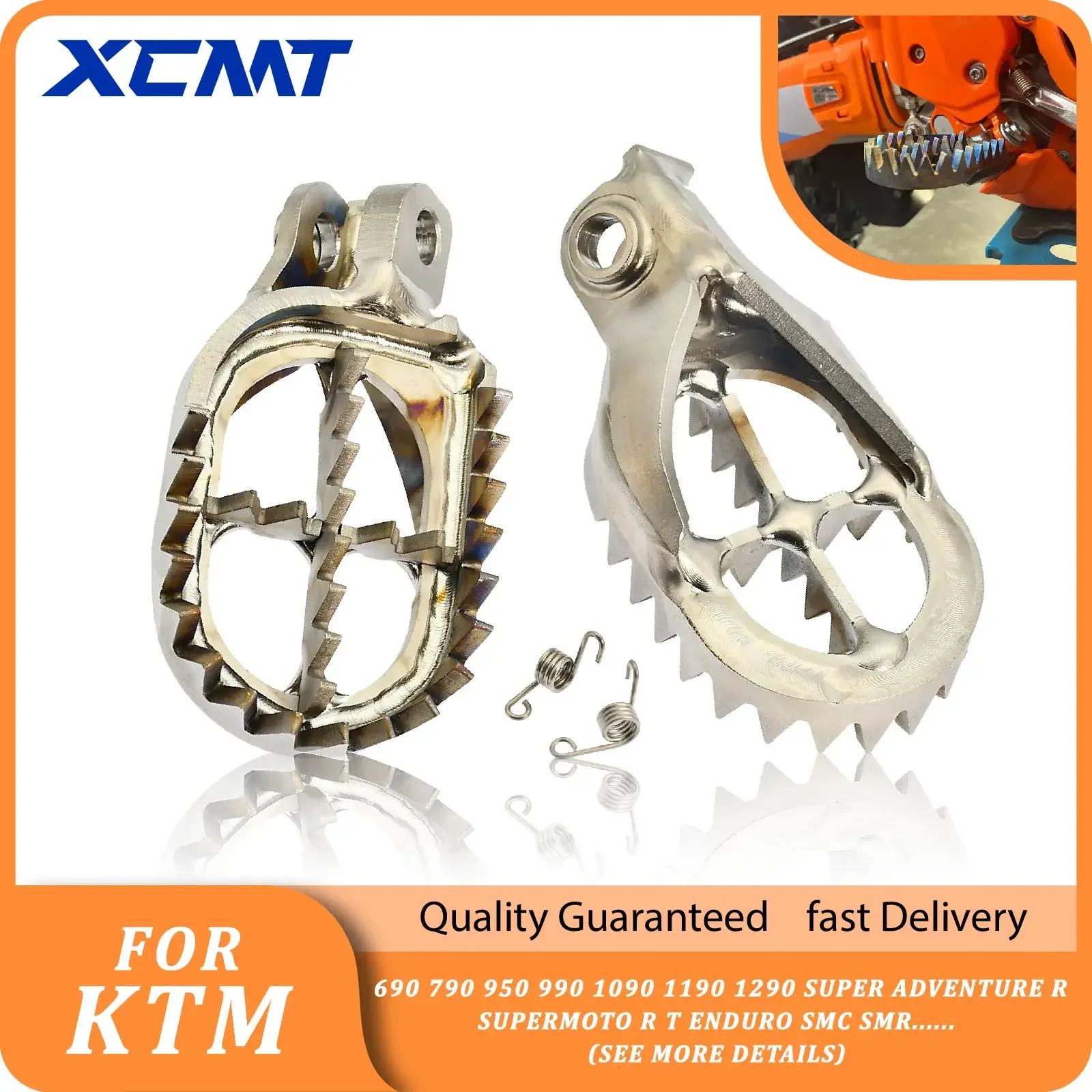 

NEW Titanium Forged Foot Pegs Pedals Rests For KTM 690 790 950 990 1090 1190 1290 Super Adventure R Supermoto R T Enduro SMC SMR