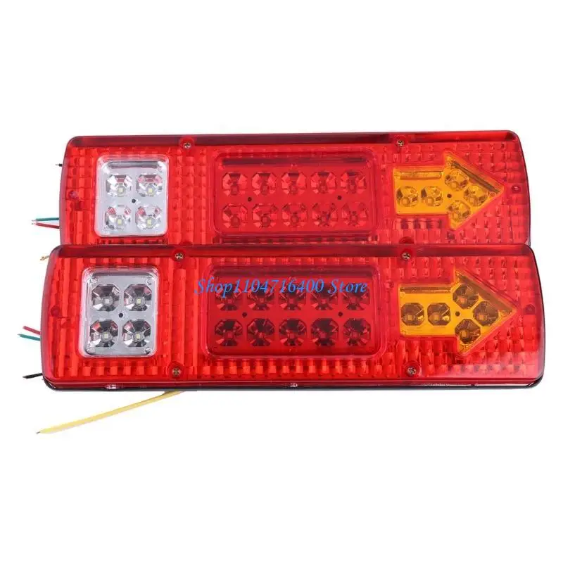 Y1gd حار 2 قطعة 12 فولت 19 LED سيارة شاحنة مقطورة الخلفية الذيل وقف بدوره مؤشر ضوئي مصباح #4