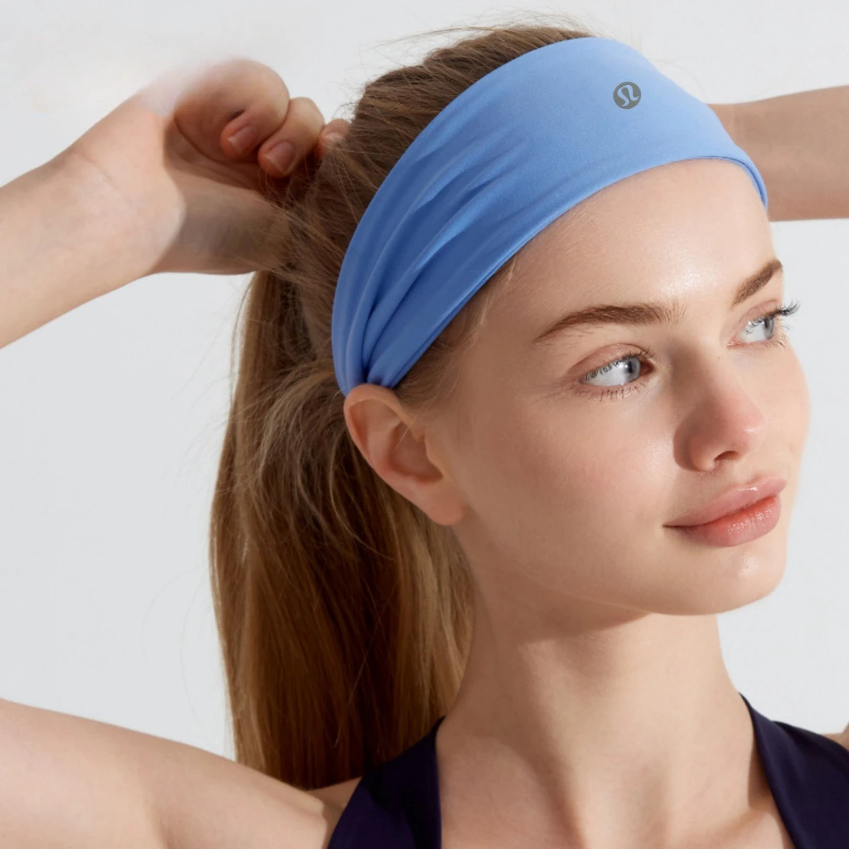 Yoga sports headband with sweat absorption headband silk scarf Summer yoga fitness with headband girls running headscarf