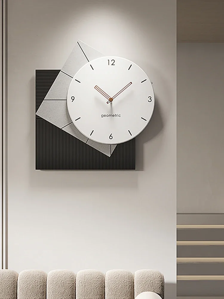 Internet celebrity creative clock wall clock living room 2022 new dining room stylish modern simple table hanging