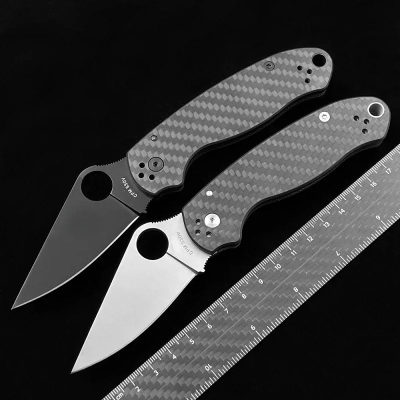 

C223 PARA 3 Carbon Fiber a Folding Knife Outdoor Camping Hunting Pocket Kitchen EDC Knife