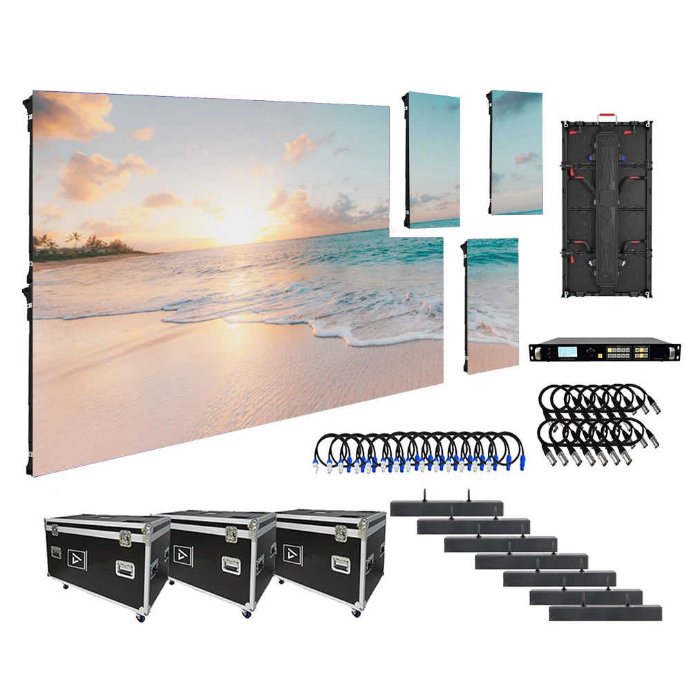 High Resolution Energy Saving P3.91 Indoor LED Display Screen, Curved External P2.6 LED Video Wall for Interior Wall Commercial