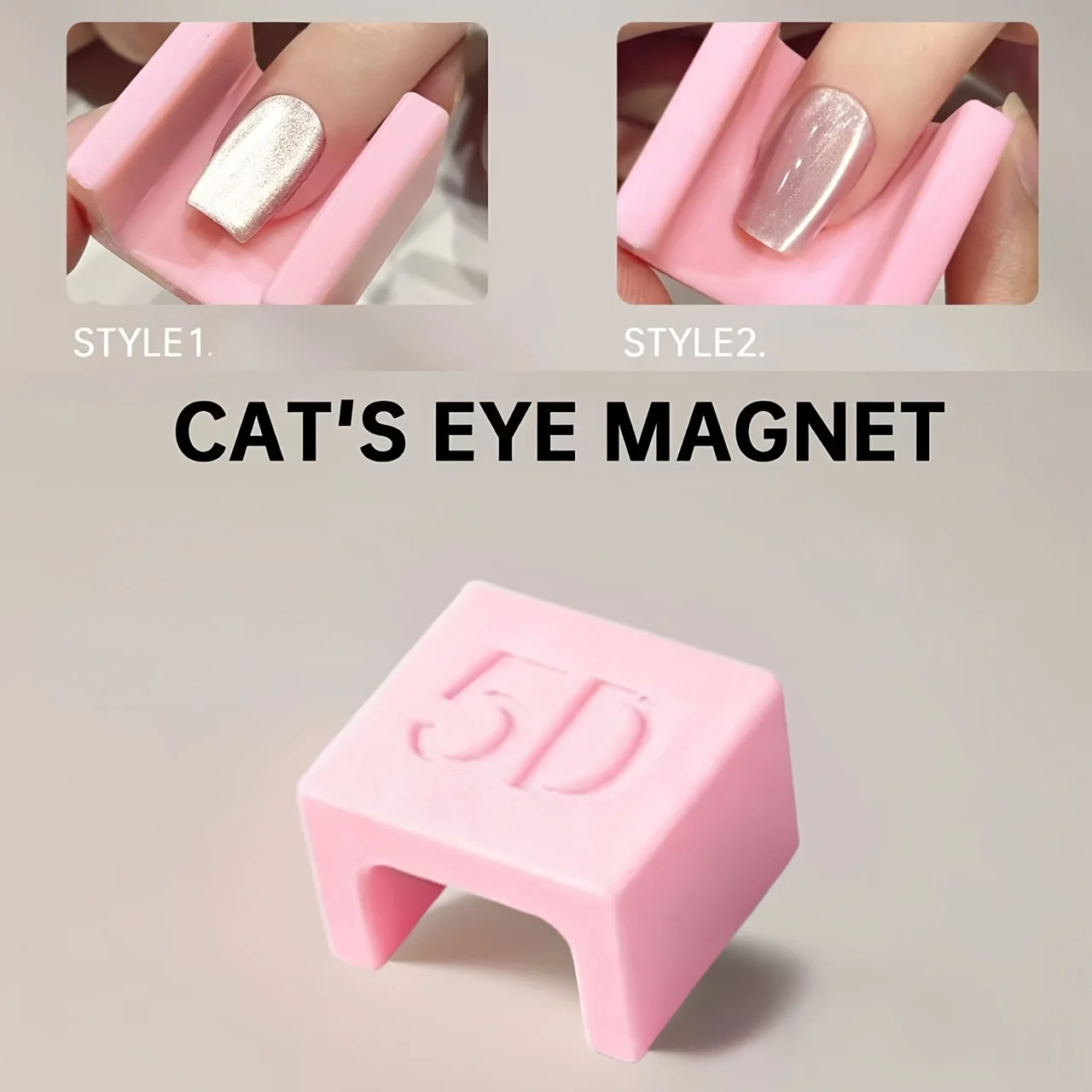 Nail Art Magnet | Easy-to-Use Cat'S Eye Tool for Beginners, ABS Material, Available in Pink and White Colors