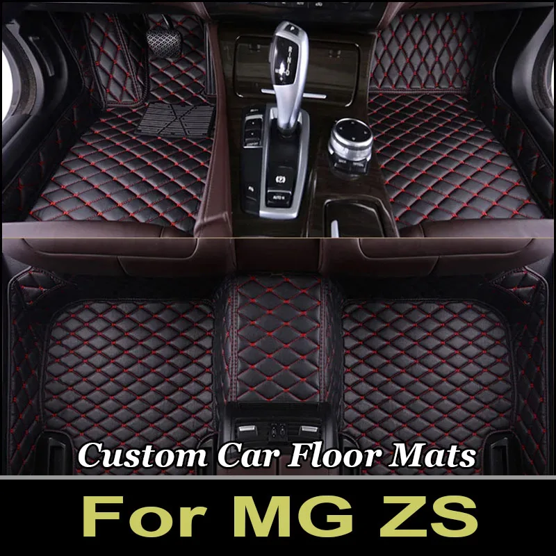 Non-hybrid Car Mats For MG ZS ZX ZST Astor ZS11 Crossover 2018~2022 Waterproof Floor Mats Push Button handbrake Car Accessories