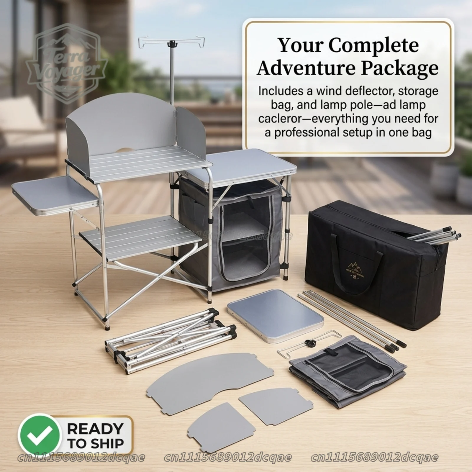 Portable Camping Kitchen Table - огляд і ціна Camping Cooking Organizer