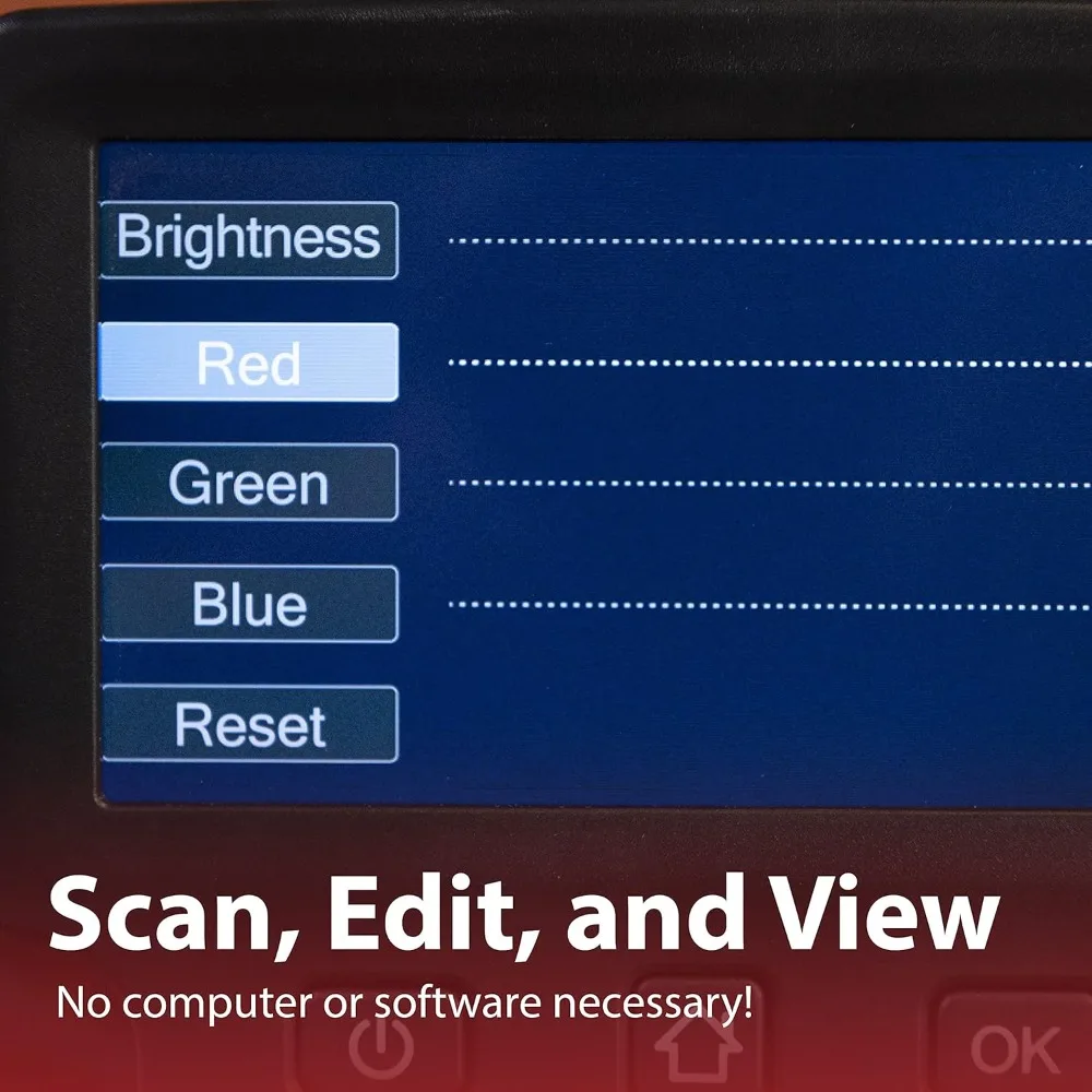 ماسح ضوئي للأفلام الكل في واحد بدقة 24 ميجابكسل مع شاشة كبيرة مقاس 5 بوصات وHDMI، يحول 35 مم/126/110/Super 8 Film