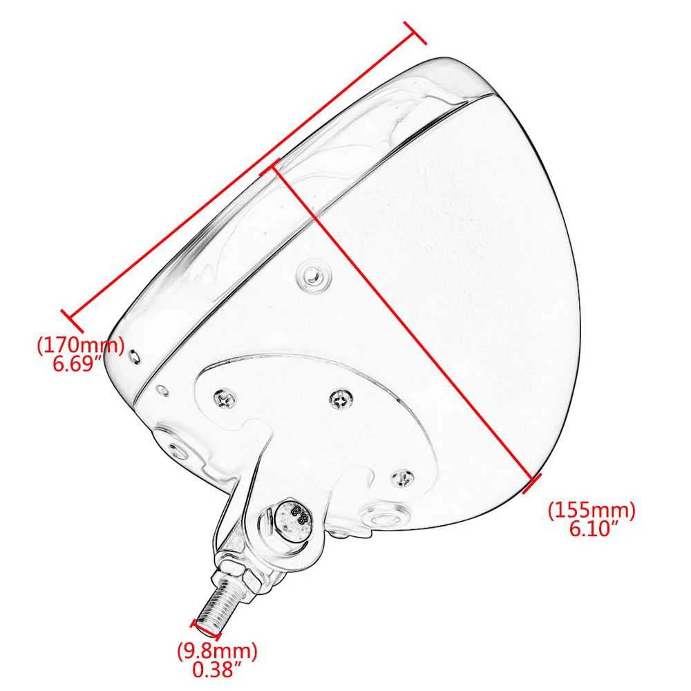 For Harley Cafe Racer Scrambler Triumph Motorcycle 7" LED Headlight Mounting Bucket 7 Inch Headlamp Shell Light Housing Cover