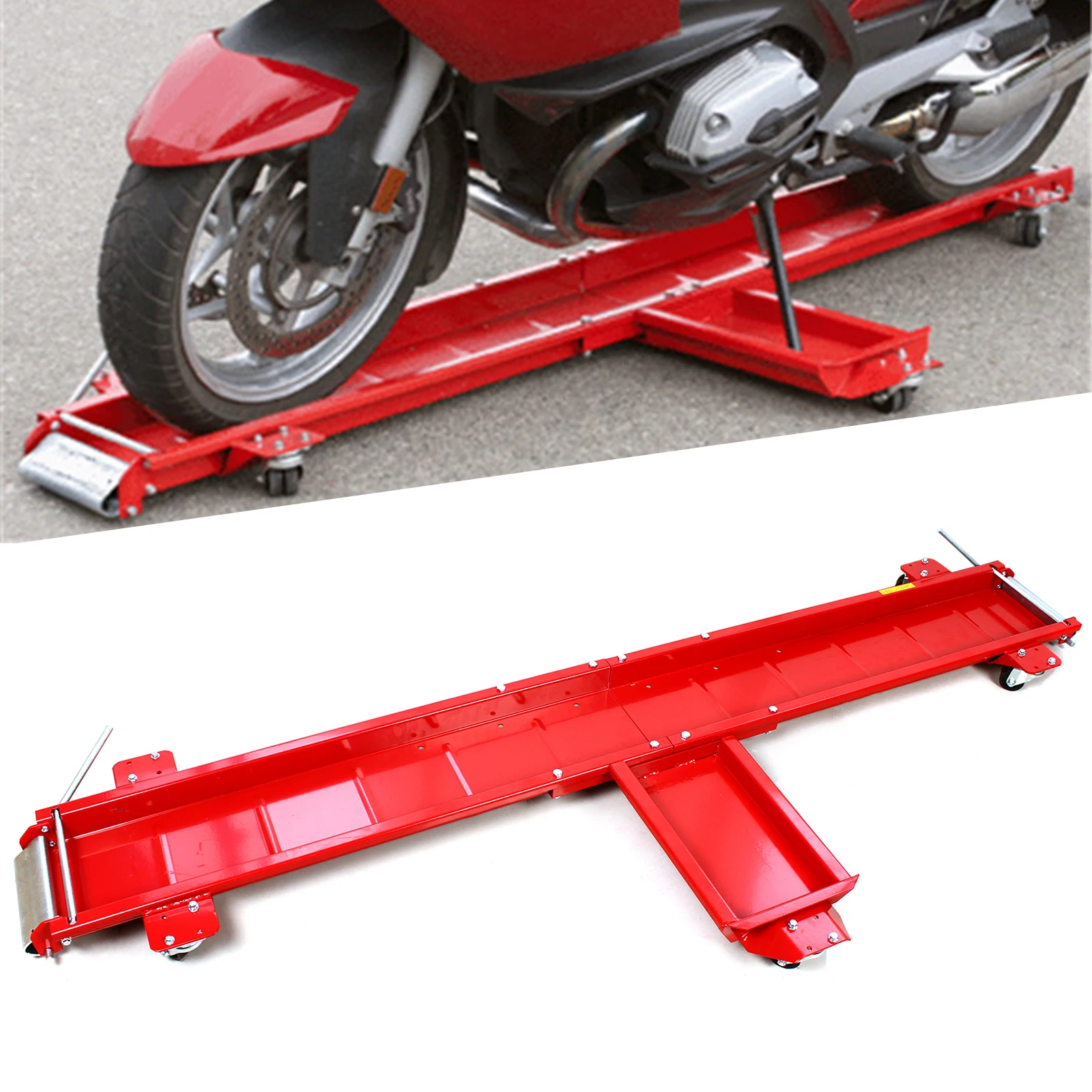 Motorcycle Dolly 567Kg Parking Trolley Garage Mover With Wheel Carrier Motorbike Tool Garage Mover Parking Trolley Tool 84.45 x