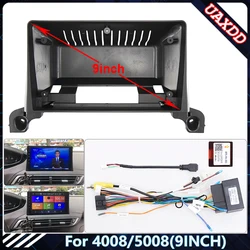 For 2018 PEUGEOT 4008 5008 9INCH Car GPS Radio Android DVD Stereo audio screen multimedia video CD player frame cables Harness