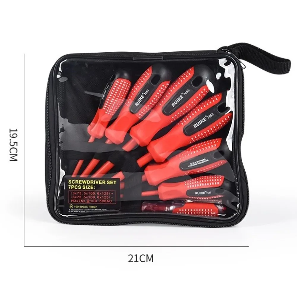 

Отвертка с изолированной ручкой и изолированной ручкой, 1000 В, устойчивая к напряжению, семикомпонентный комбинированный набор крестообразных отверток