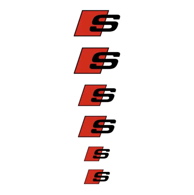 PVC-Auto-Bremssattel-Aufkleber für Audi S Line A1 A3 A4 A6 A7 Q3 Q5 Q7 RS3 RS5 Hitzebeständige Aufkleber Auto-Zubehör Quattro-Logo