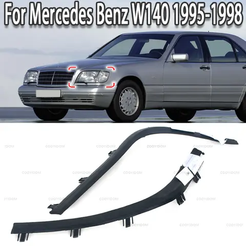 Car Headlight Rubber Sealing Strip Trim Headlamp Decorative Strip For Mercedes Benz W140 S320 S350 S500 S600 1995-1998