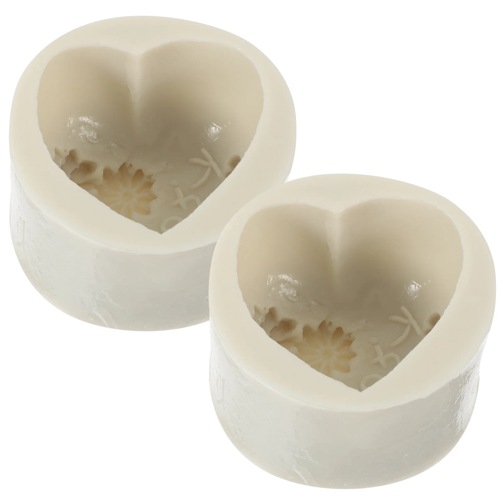 

2Pcs Silicone Heart Shape Mold Easy Release Non-Stick DIY Soap Chocolate Candy Mold Candy Mould DIY Supplies,