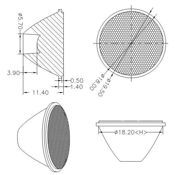 Convoy Diameter 21mm TIR Lens for S21E Flashlight
