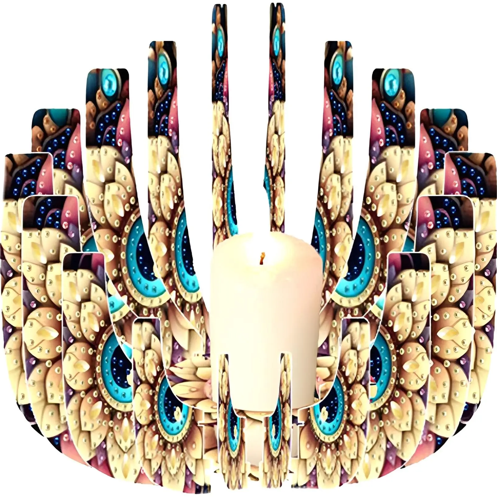 

Набор для создания подсвечника с алмазной мозаикой DIY: Алмазный подсвечник для ароматерапии и домашнего декора