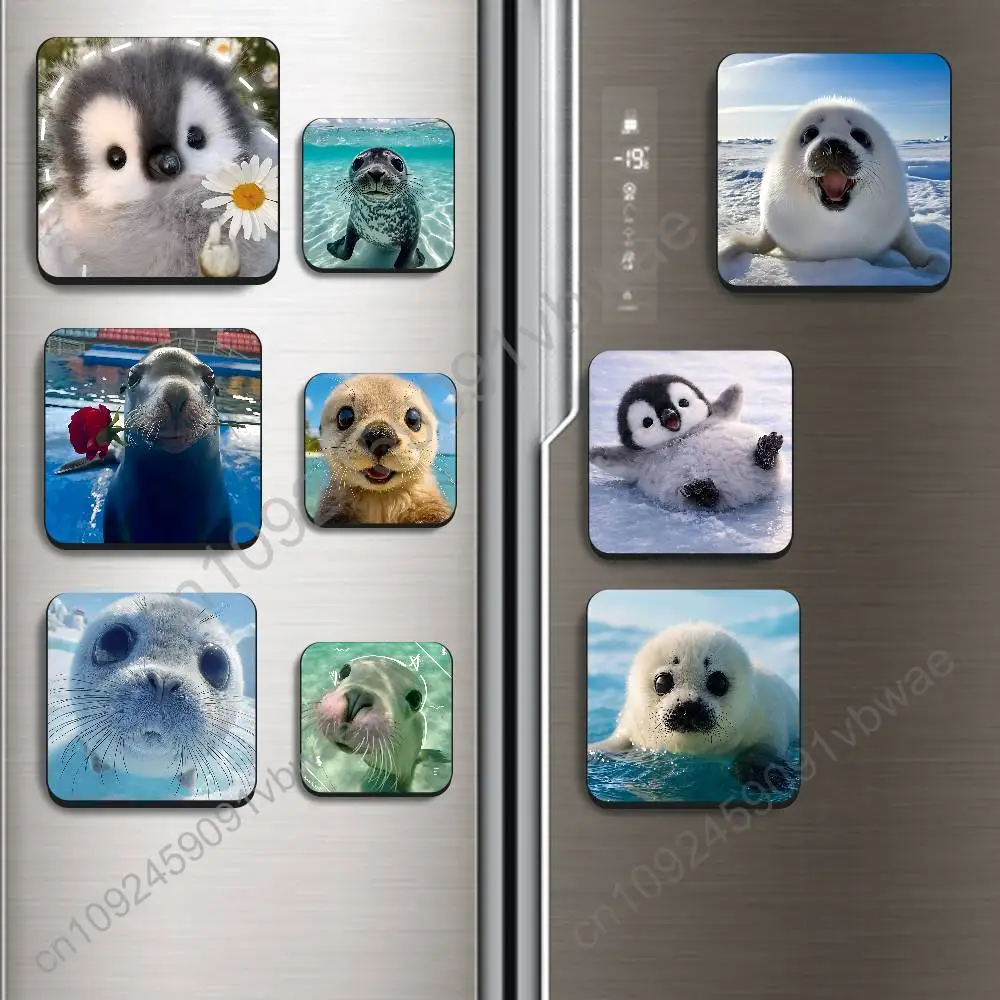 

cute zoo Seal sea lion penguin Magnetic Fridge Magnets - No Falling Off, Fit for Refrigerators, All Metal Surfaces,Home Decor