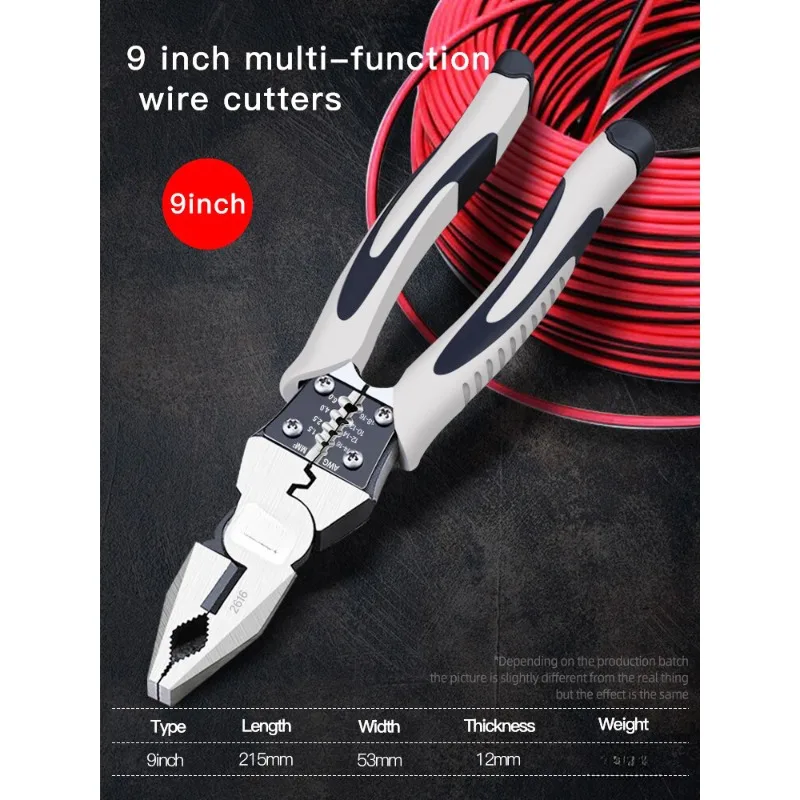 

BIESUO Wire Pliers Sharp Large Opening Stripping Pliers Industrial Grade Multifunctional Hardware Manual Tools