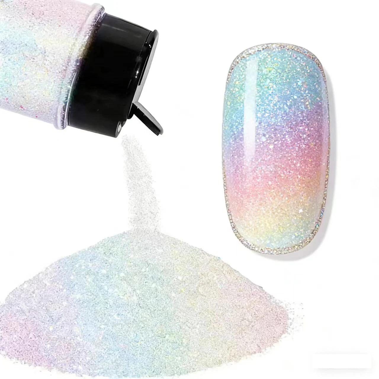 Holografischer Extra Feiner Glitzer - Türkisfarbener Glitzer 50 g/1,76 oz, 0,2MM Epoxid-Glitzer für Harz, Kunst, Handwerk, Nägel, Kerzenherstellung