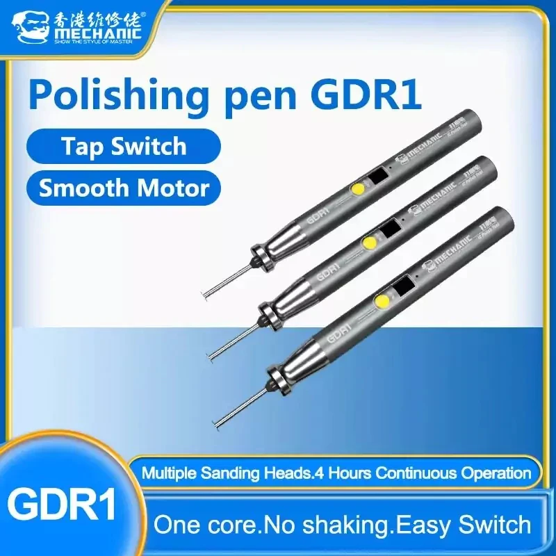 MECHANIC GDR1 Chip Polishing Pen Handheld IC Polish Tool MINI Electric Carving Pen Grinding Machine for Mobile Phone Repair