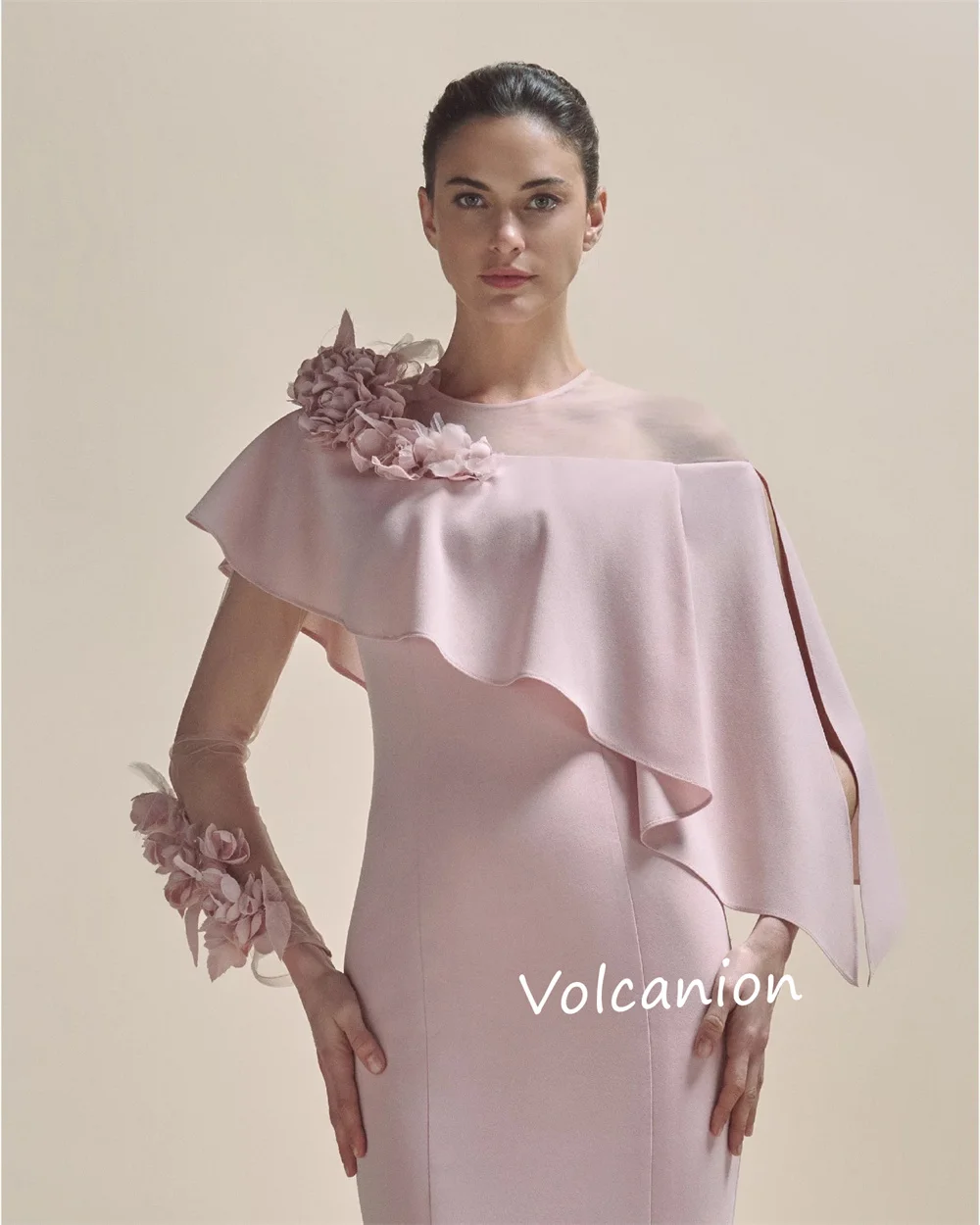 Длинные платья русалки из джерси с рюшами и цветочной аппликацией по индивидуальному заказу, элегантные формальные одинаковые платья для встречи выпускников на заказ