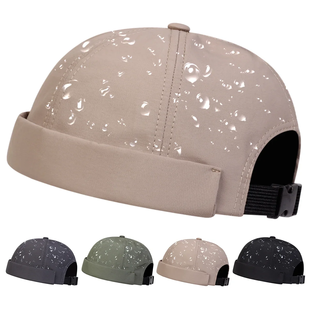 Men Solid Color Quick Drying Waterproof Landlord Caps Painte