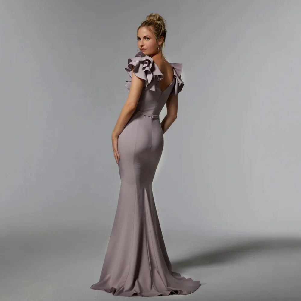 カスタマイズされた花嫁の母のドレス女性のためのマーメイドドレスタンクシンプルなヴィンテージウェディングパーティードレスvestido invitada boda