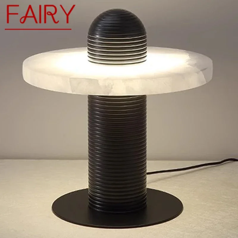 FAIRY Modern Marble Table Lamp Designer Creative Black Living Room Bedroom Villa Model Room Minimalist Art Lighting Fixtures