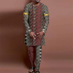 Dashiki Clothes for Men African Printed Coats and Pants 2 Piece Outfits Plus Size Outwear Ankara Jacket African Clothes A2116056